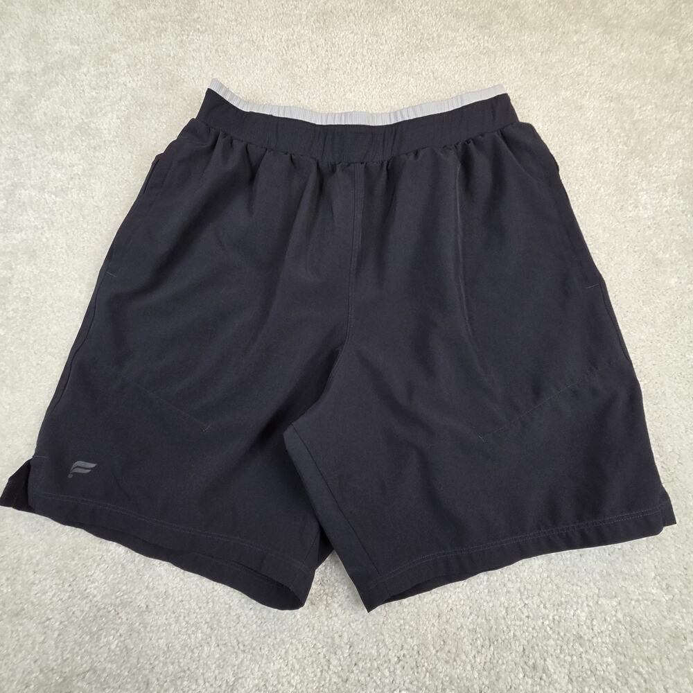 Fabletics Fundamental Shorts Mens Medium Green Black Lot (2) Athletic Gym 7 in - Picture 8 of 13